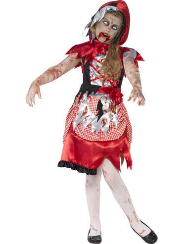 Girls Costume - Zombie Miss Hood - Party Savers