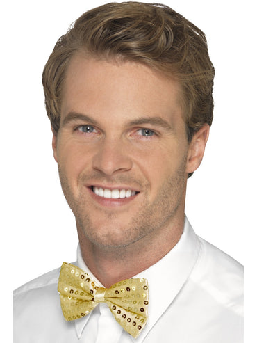 Gold Sequin Bow Tie - Party Savers