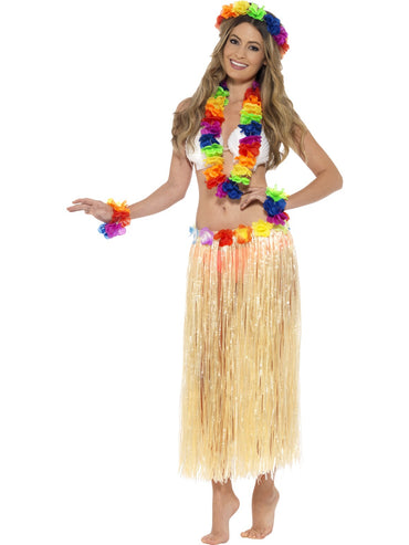Multi Coloured Rainbow Hawaiian Set - Party Savers