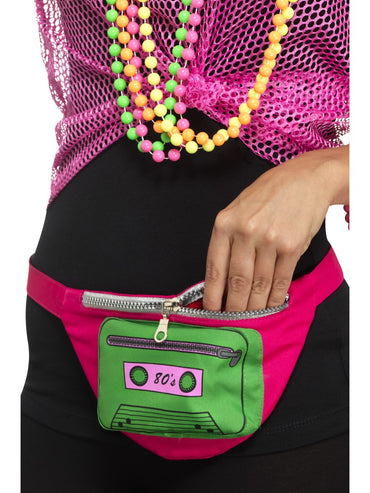 Multi Coloured 80s Bumbag - Party Savers