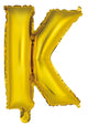 Letter K Gold Foil Balloon 35cm - Party Savers