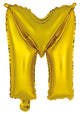 Letter M Gold Foil Balloon 35cm - Party Savers