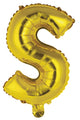 Letter S Gold Foil Balloon 35cm - Party Savers