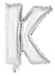 Letter K Silver Foil Balloon 35cm - Party Savers
