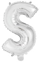 Letter S Silver Foil Balloon 35cm - Party Savers