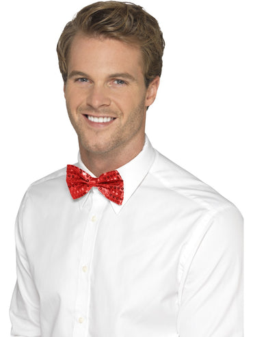 Red Sequin Bow Tie - Party Savers