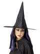 Black Witch Hat Wired - Party Savers