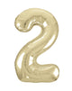 Number 2 Champagne Gold Foil Balloon 86cm Each