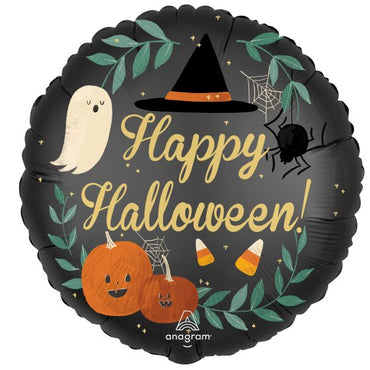 Happy Halloween Nature in the Night Satin Foil Balloon 45cm Each