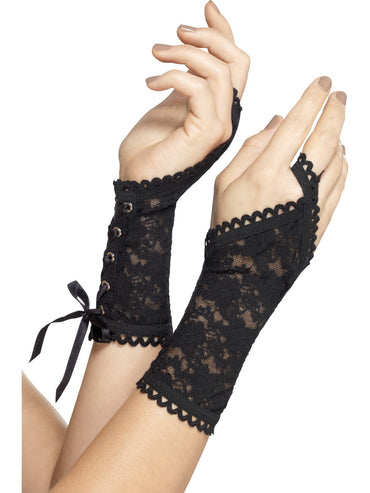 Black Lace Glovettes - Party Savers