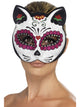 White Sugar Skull Cat Eyemask - Party Savers