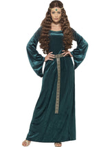 Womens Costume - Green Medieval Maid - Party Savers