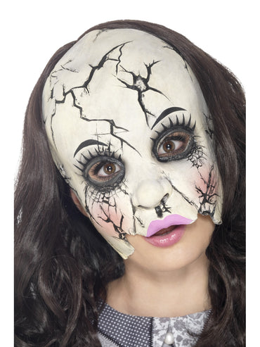 Multi Coloured Damaged Doll Mask - Party Savers