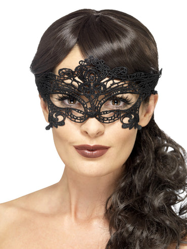 Embroidered Lace Filigree Heart Eyemask - Party Savers