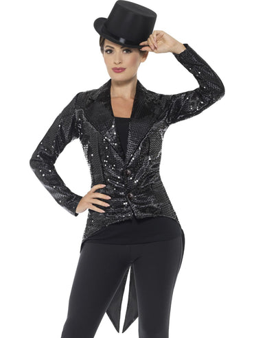 Womens Costume - Sequin Tailcoat Jacket - Party Savers