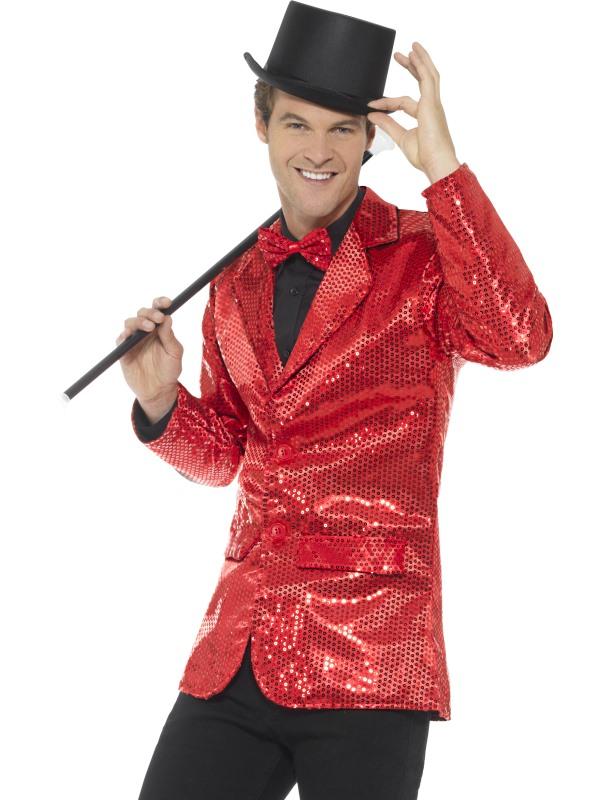 Mens Costume - Red Sequin Jacket - Party Savers