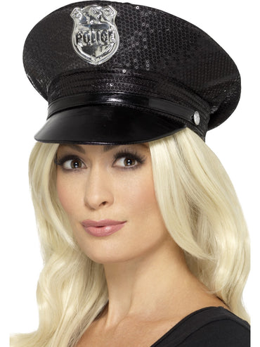 Sequin Police Hat - Party Savers