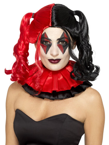 Black Twisted Harlequin Wig - Party Savers