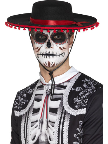 Black Day of the Dead Senor Hat - Party Savers