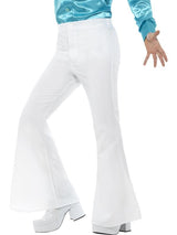 Mens Costume - White Flared Trousers - Party Savers