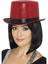 Red Sequin Top Hat - Party Savers