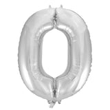 Number 1 Silver Foil Balloon 86cm - Party Savers
