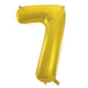 Number 7 Gold Foil Balloon 86cm - Party Savers