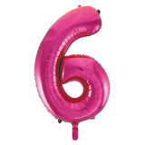 Number 1 Bright Pink Foil Balloon 86cm - Party Savers
