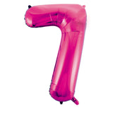 Number 0 Bright Pink Foil Balloon 86cm - Party Savers