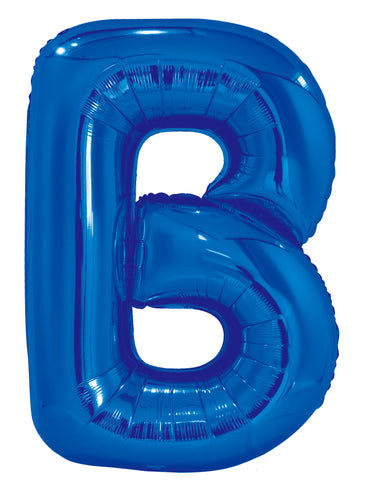 Letter B Royal Blue Foil Balloon 86cm - Party Savers