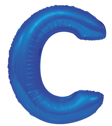 Letter C Royal Blue Foil Balloon 86cm - Party Savers