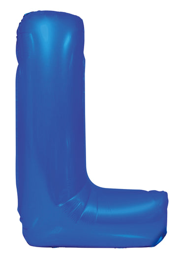 Letter L Royal Blue Foil Balloon 86cm - Party Savers