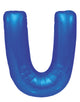 Letter U Royal Blue Foil Balloon 86cm - Party Savers