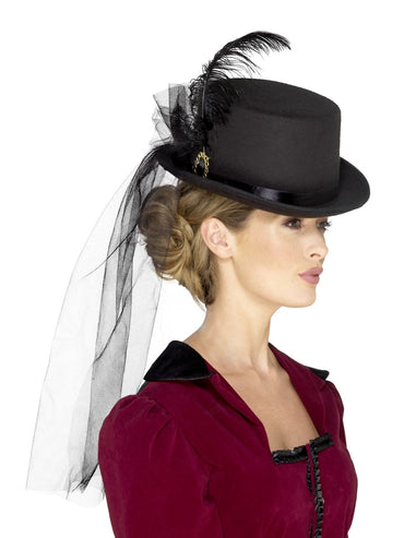 Deluxe Ladies Victorian Top Hat - Party Savers