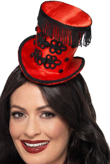 Ring Master Mini Hat Red on Headband - Party Savers