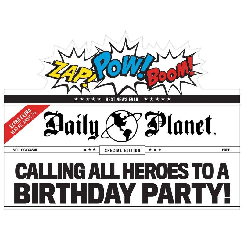 Justice League Heroes Deluxe Invitations 8pk