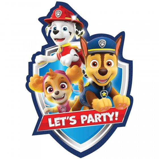 Paw Patrol Lets Party Postcard Invitations 8pk