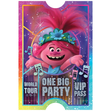 Trolls World Tour Postcard Invitations 8pk - Party Savers