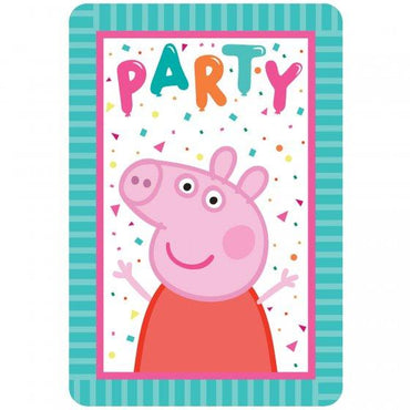 Peppa Pig Confetti Party Postcard Invitations 8pk