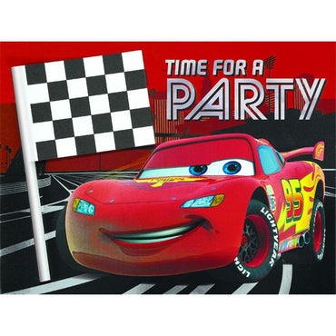 Cars 3 Deluxe Jumbo Invitations 8pk - Party Savers