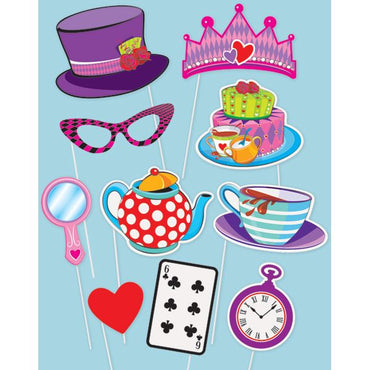Mad Hatter Selfie Cardboard Photo Props 10pk - Party Savers
