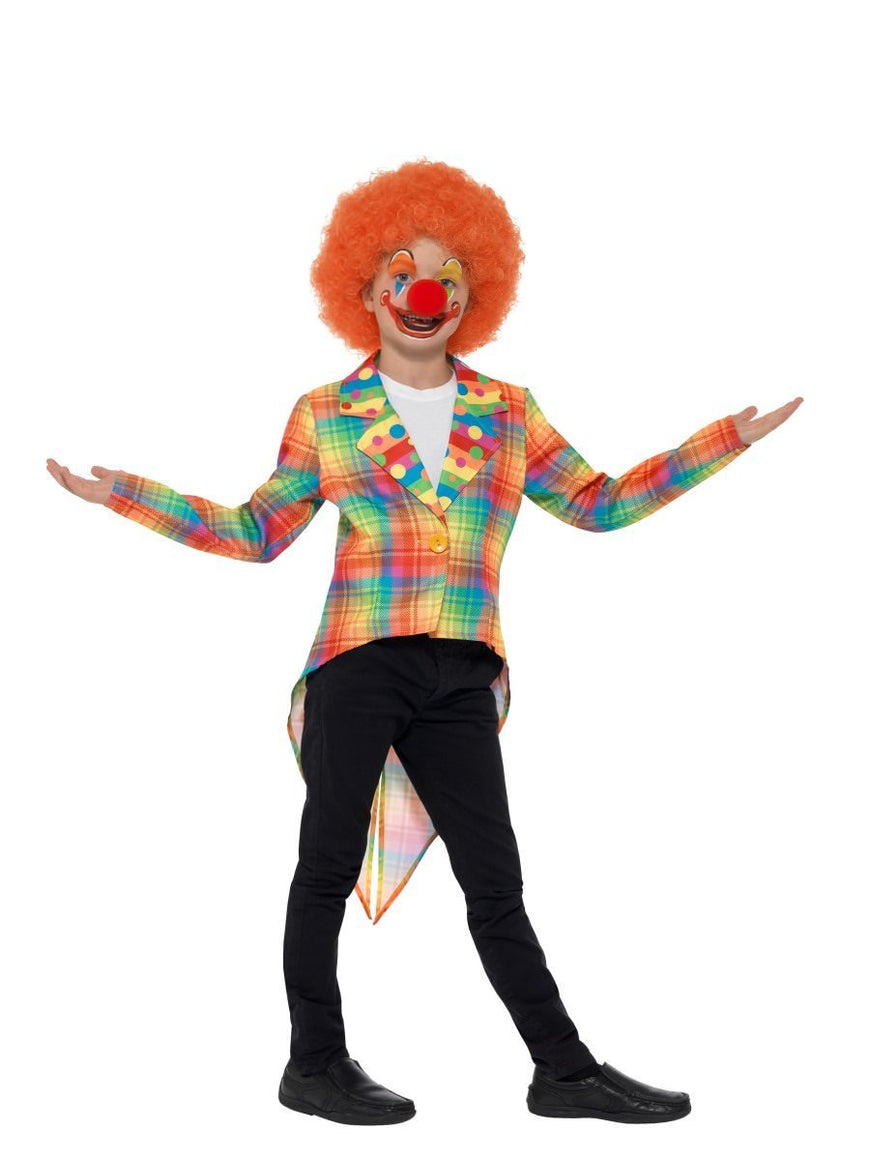 Boys Costume - Neon Tartan Clown Tailcoat - Party Savers