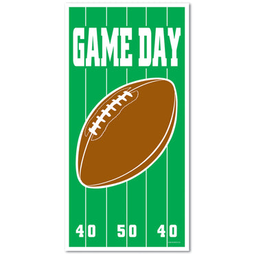 Game Day Football Plastic Door Cover 76cm x 1.5m - Party Savers