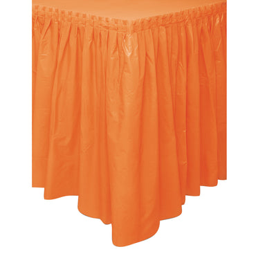Orange Plastic Tableskirt 73cm x 4.3m - Party Savers