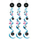 Rock & Roll Hanging Whirls 30in 3pk