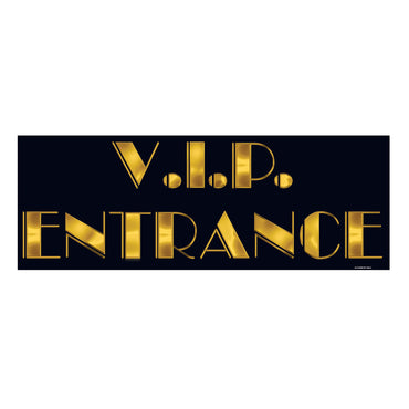 V.I.P. Entrance Sign 20cm x 56cm - Party Savers