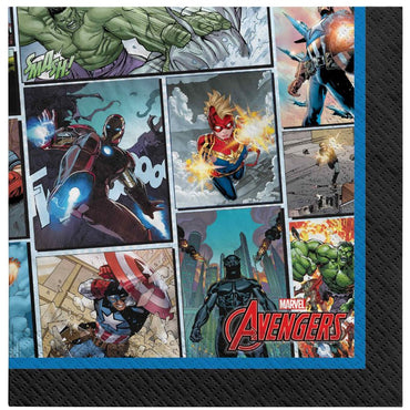 Marvel Avengers Powers Unite Beverage Napkins 16pk - Party Savers