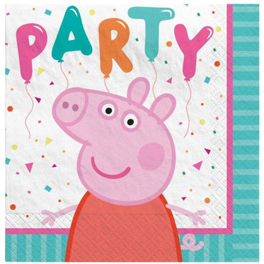 Peppa Pig Confetti Party Beverage Napkins 16pk