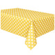 Yellow Dotty Plastic Rectagle Tablecover 137cm x 274cm - Party Savers