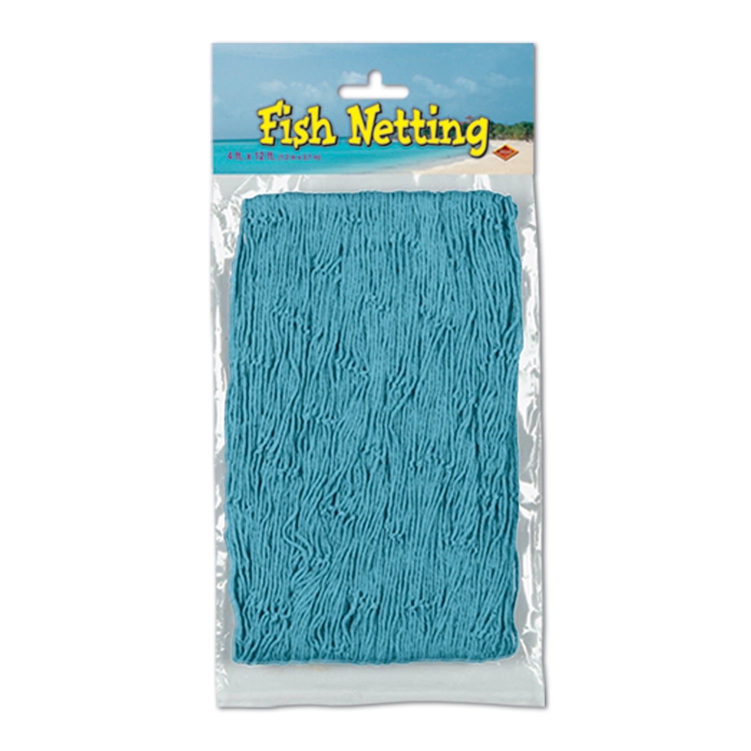 Fish Netting 1.2m x 3.65m Turquoise, Nautical Party Supplies